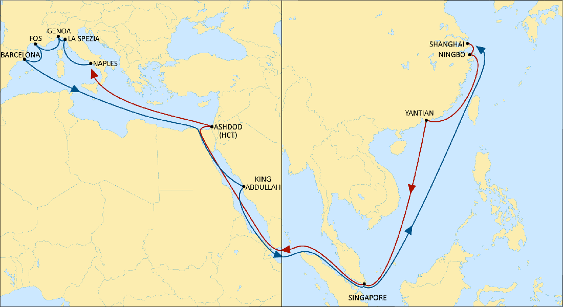 MSC Reintroduces Dragon Service from Asia to Mediterranean Trade